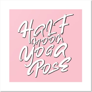 Half moon yoga pose Posters and Art